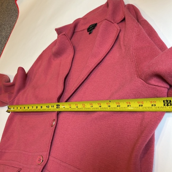 Talbots 2X pure Marino wool button-up cardigan sweater woman’s pink - Picture 7 of 11